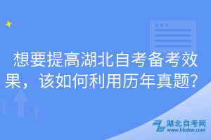 想要提高湖北自考備考效果，該如何利用歷年真題？