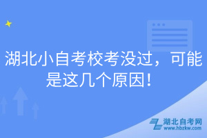 湖北小自考校考沒(méi)過(guò)，可能是這幾個(gè)原因！