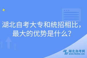 湖北自考大專和統(tǒng)招相比，最大的優(yōu)勢(shì)是什么？