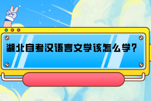 湖北自考漢語言文學(xué)該怎么學(xué)？