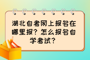 湖北自考網(wǎng)上報(bào)名在哪里報(bào)？怎么報(bào)名自學(xué)考試？