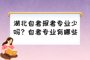 湖北自考報(bào)考專業(yè)少嗎？自考專業(yè)有哪些？