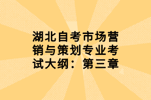 湖北自考市場(chǎng)營(yíng)銷(xiāo)與策劃專(zhuān)業(yè)考試大綱：第三章