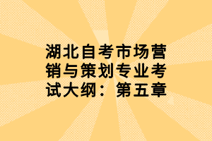 湖北自考市場(chǎng)營(yíng)銷與策劃專業(yè)考試大綱：第五章