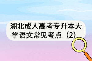 湖北成人高考專升本大學(xué)語文常見考點（2）