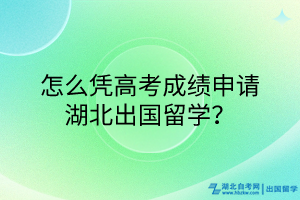 怎么憑高考成績(jī)申請(qǐng)湖北出國(guó)留學(xué)？