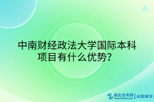 中南財(cái)經(jīng)政法大學(xué)國(guó)際本科項(xiàng)目有什么優(yōu)勢(shì)？