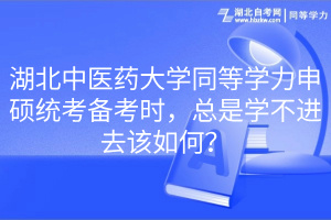 湖北中醫(yī)藥大學(xué)同等學(xué)力申碩統(tǒng)考備考時(shí)，總是學(xué)不進(jìn)去該如何？