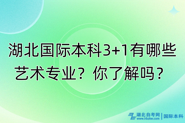 湖北國際本科3+1有哪些藝術(shù)專業(yè)？你了解嗎？