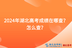 2024年湖北高考成績在哪查？怎么查？