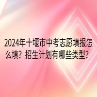 2024年十堰市中考志愿填報(bào)怎么填？招生計(jì)劃有哪些類型？