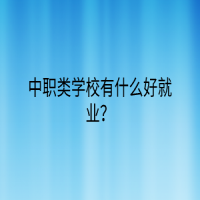 中職類學(xué)校有什么好就業(yè)？