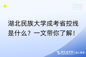 湖北民族大學(xué)成考省控線是什么？一文帶你了解！