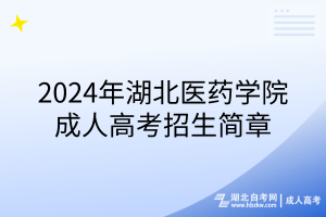 2024年湖北醫(yī)藥學(xué)院成人高考招生簡章