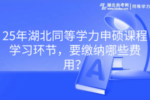 25年湖北同等學(xué)力申碩課程學(xué)習(xí)環(huán)節(jié)，要繳納哪些費(fèi)用？