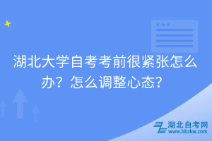 湖北大學(xué)自考考前很緊張?jiān)趺崔k？怎么調(diào)整心態(tài)？