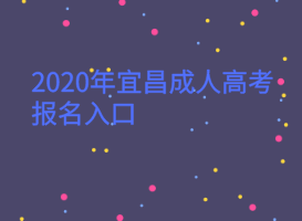 2020年宜昌成人高考報(bào)名入口