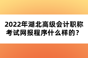 2022年湖北高級(jí)會(huì)計(jì)職稱(chēng)考試網(wǎng)報(bào)程序什么樣的？