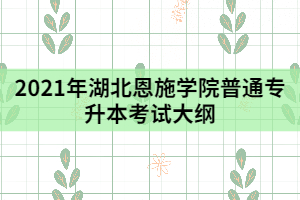 2021年湖北恩施學(xué)院普通專升本《康復(fù)醫(yī)學(xué)概論》考試大綱