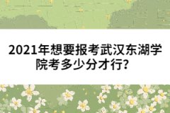 2021年想要報考武漢東湖學院考多少分才行？