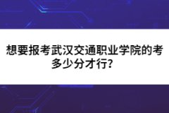 想要報考武漢交通職業(yè)學院的考多少分才行？