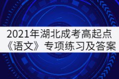 2021年湖北成考高起點《語文》專項練習及答案：閱讀選擇題