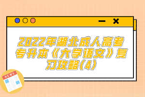 2022年湖北成人高考專升本《大學(xué)語文》復(fù)習(xí)攻略(4)