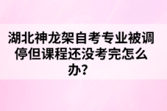 湖北神龍架自考專業(yè)被調(diào)停但課程還沒考完怎么辦？