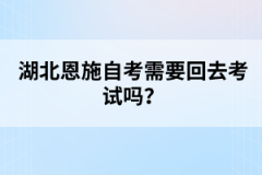 湖北恩施自考需要回去考試嗎？