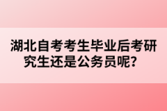 湖北自考考生畢業(yè)后考研究生還是公務(wù)員呢？