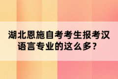 湖北恩施自考考生報考漢語言專業(yè)的這么多？