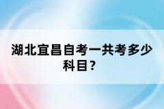 湖北宜昌自考一共考多少科目？