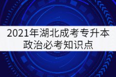 2021年湖北成考專升本政治必考知識點（三）